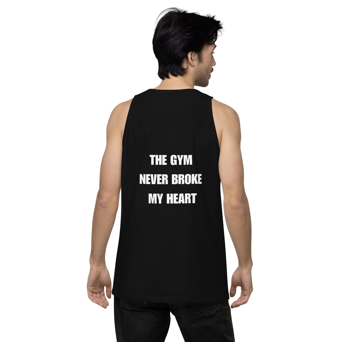 Swole Union™ The Gym Never Broke My Heart Men’s premium tank top