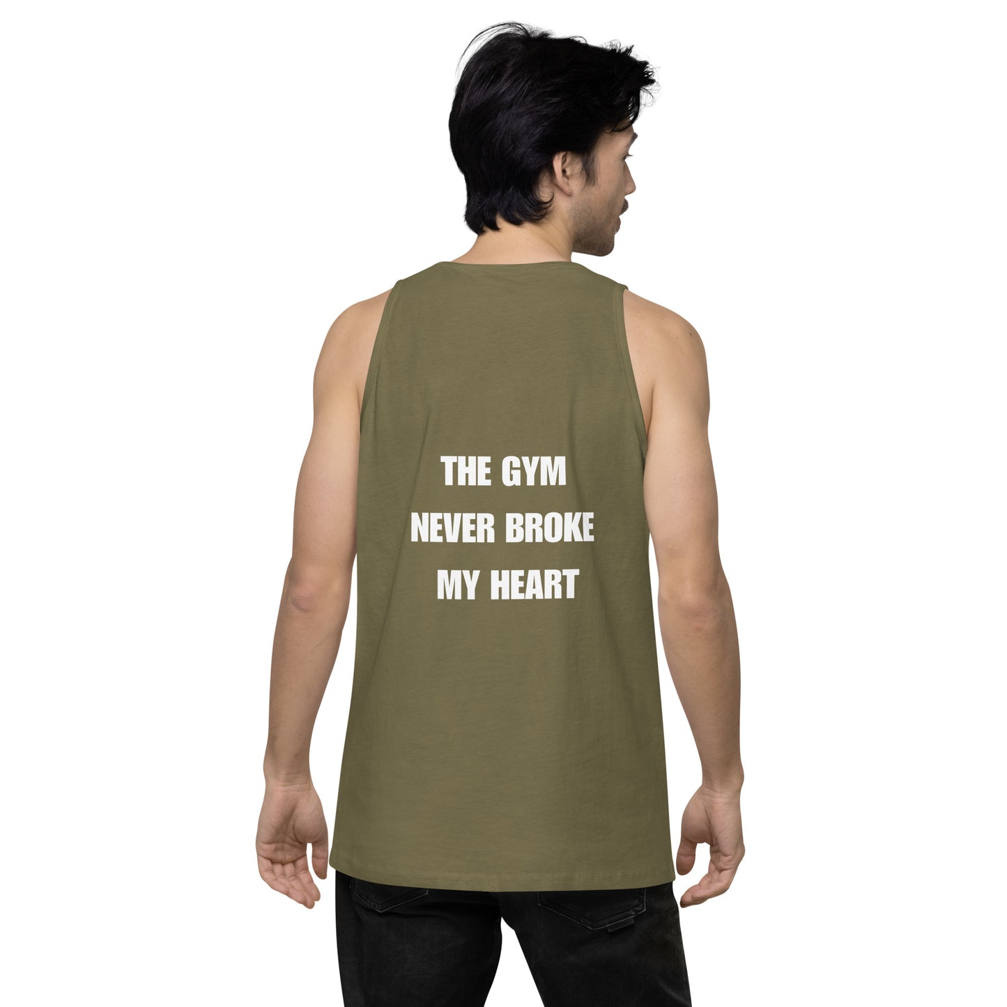 Swole Union™ The Gym Never Broke My Heart Men’s premium tank top