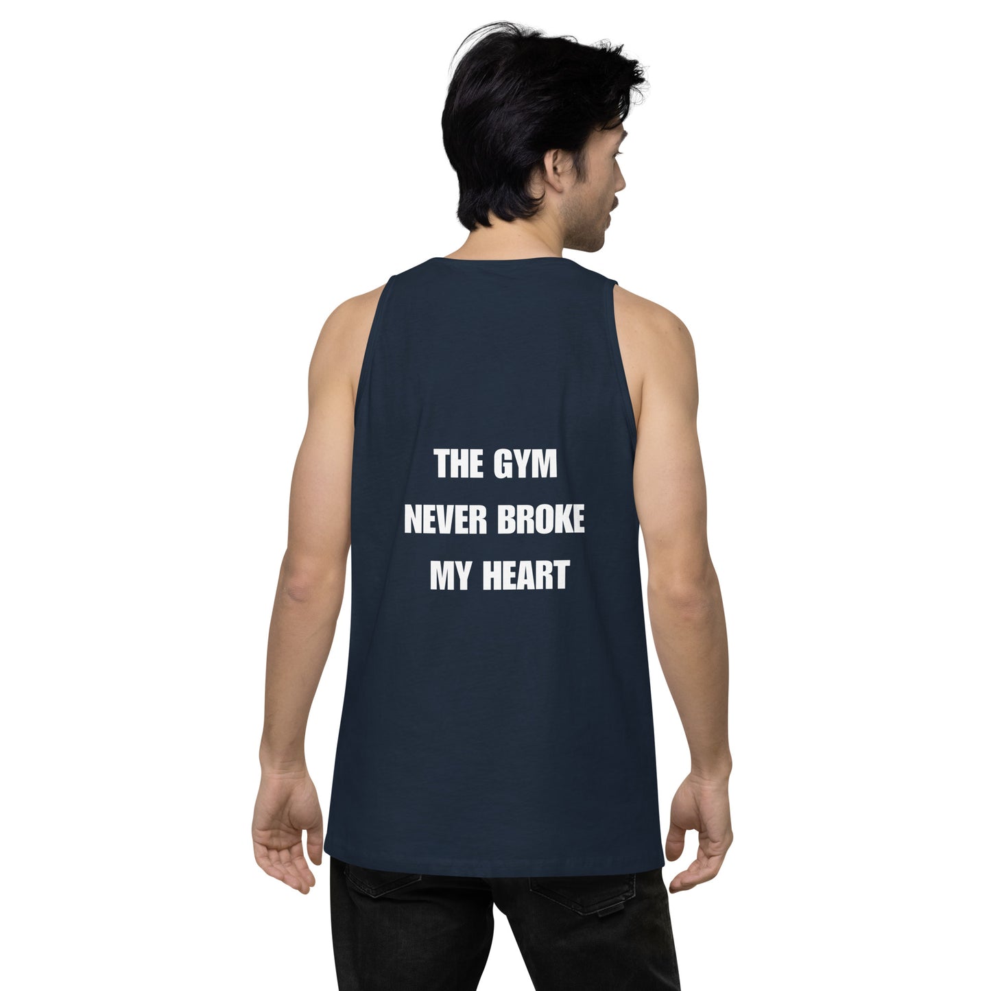 Swole Union™ The Gym Never Broke My Heart Men’s premium tank top